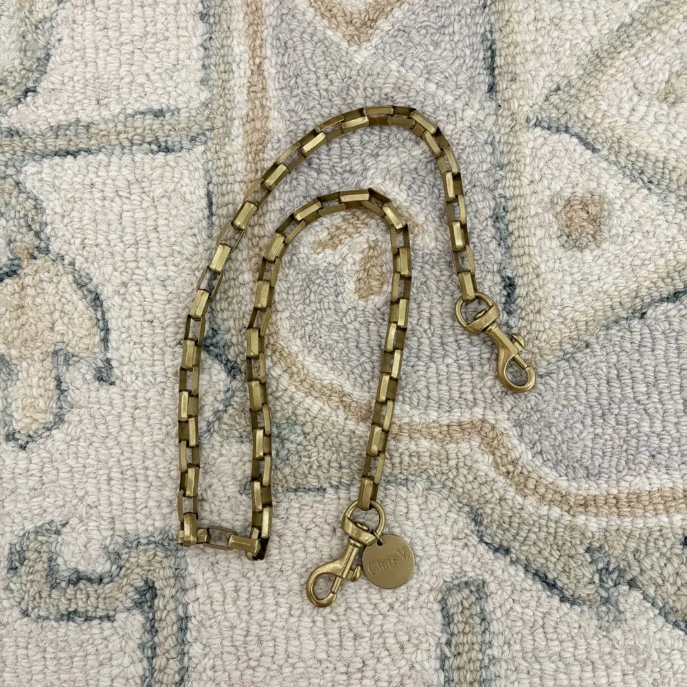 Clare V Box Chain Shoulder Strap NEW - Picture 1 of 4
